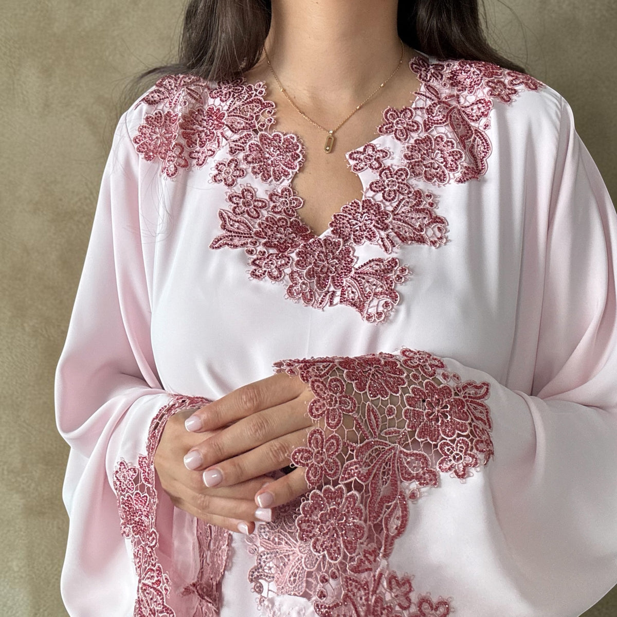 Dusty Rose Lace Dress