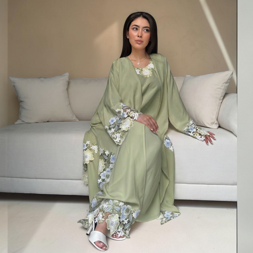 Floral Dentelle Abaya