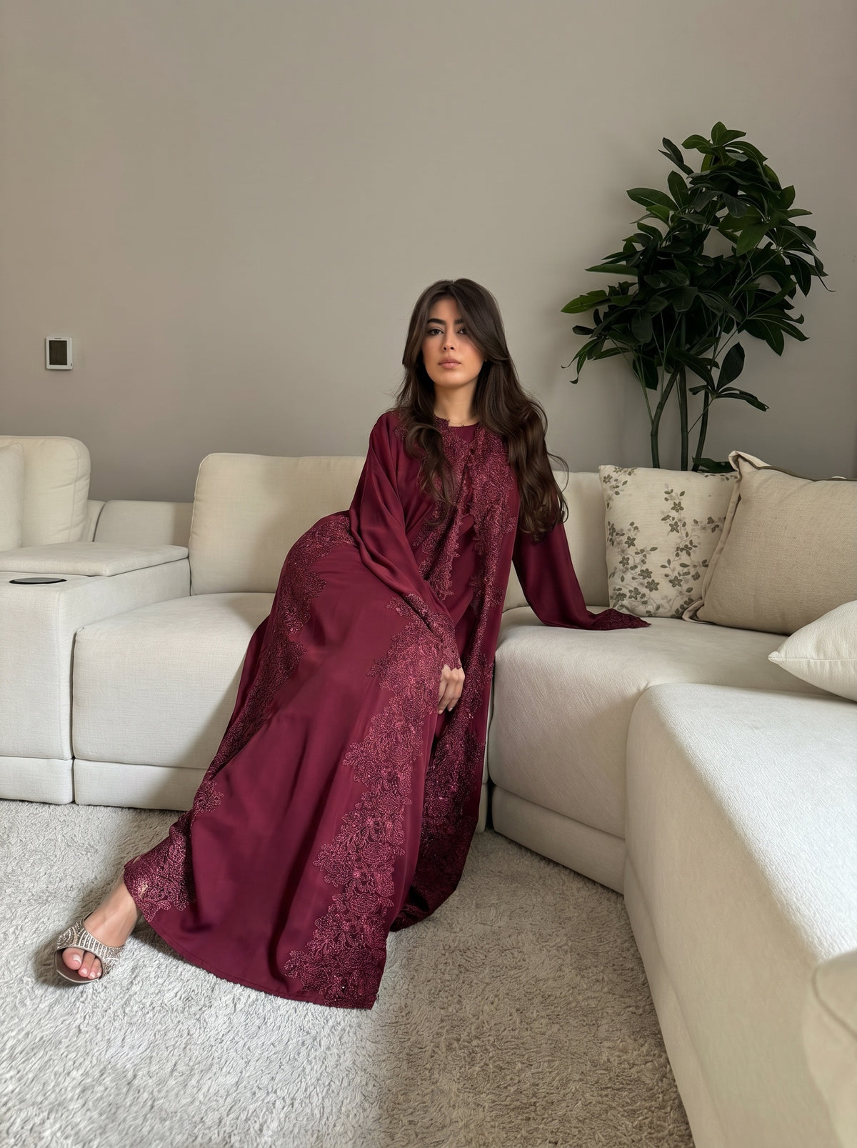 Double Lace Abaya