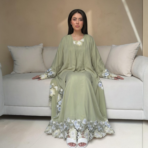 Floral Dentelle Abaya